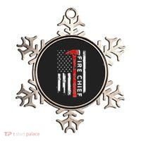 Retired Fire Chief American Flag Retirement Gifts Fire Chief Ornament thumb 0