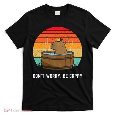 Retro Funny Capybara DonT Worry Be Capy T-Shirt