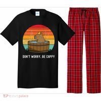 Retro Funny Capybara DonT Worry Be Capy Pajama Set thumb 0