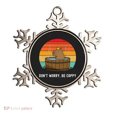 Retro Funny Capybara DonT Worry Be Capy Ornament