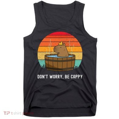 Retro Funny Capybara DonT Worry Be Capy Tank Top