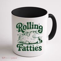 Rolling Fatties Cat Funny Cute Cat Lover Kitten Owner Kitty Coffee Mug thumb 1