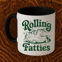 Rolling Fatties Cat Funny Cute Cat Lover Kitten Owner Kitty Coffee Mug thumb 2