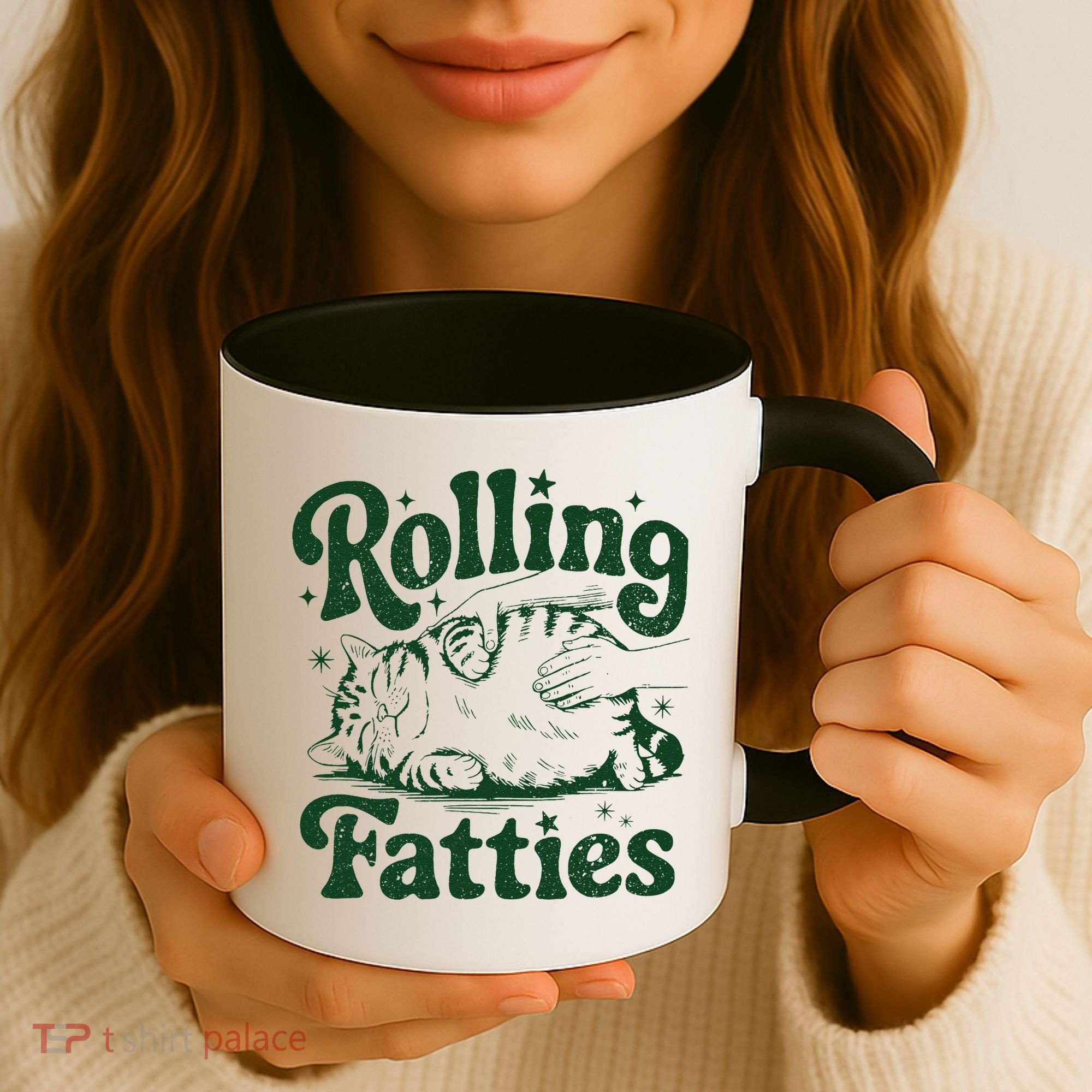 Rolling Fatties Cat Funny Cute Cat Lover Kitten Owner Kitty Coffee Mug