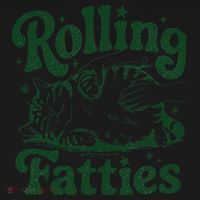 Rolling Fatties Cat Funny Cute Cat Lover Kitten Owner Kitty Coaster thumb 2