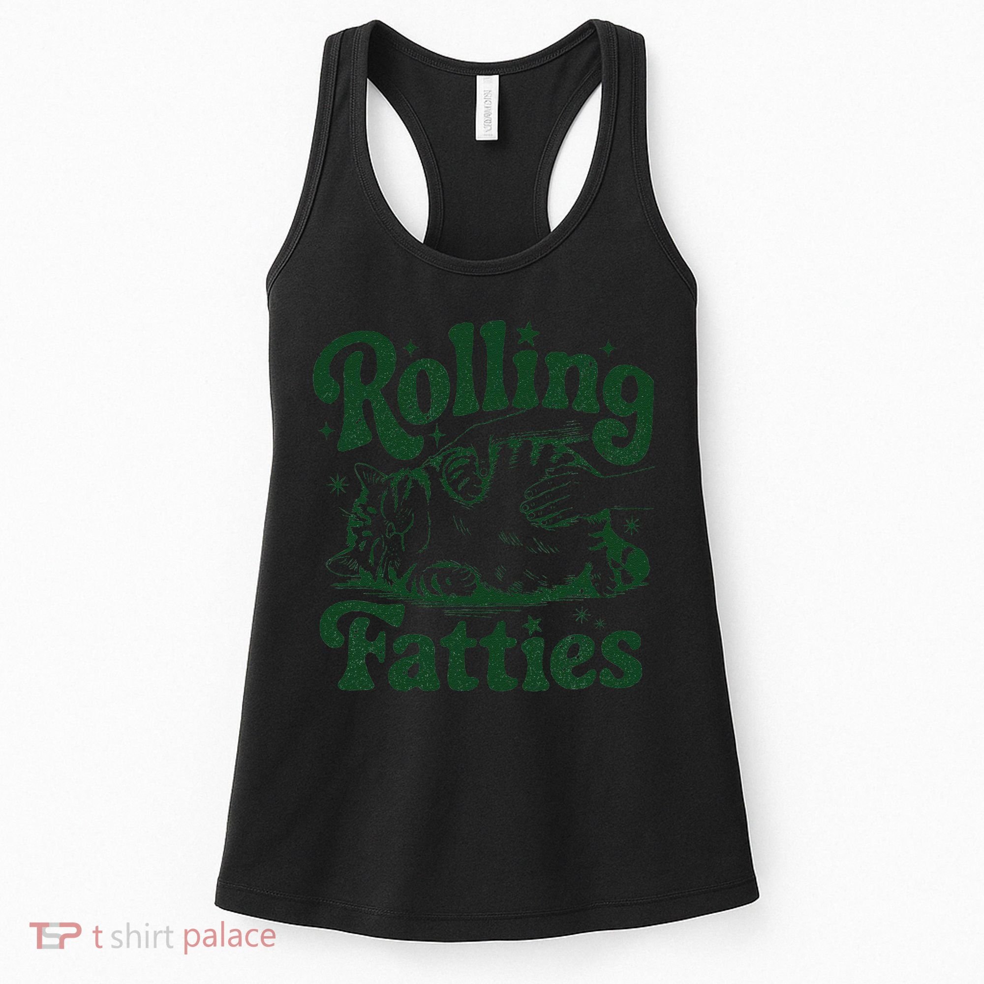 Rolling Fatties Cat Funny Cute Cat Lover Kitten Owner Kitty Women's Tank Top