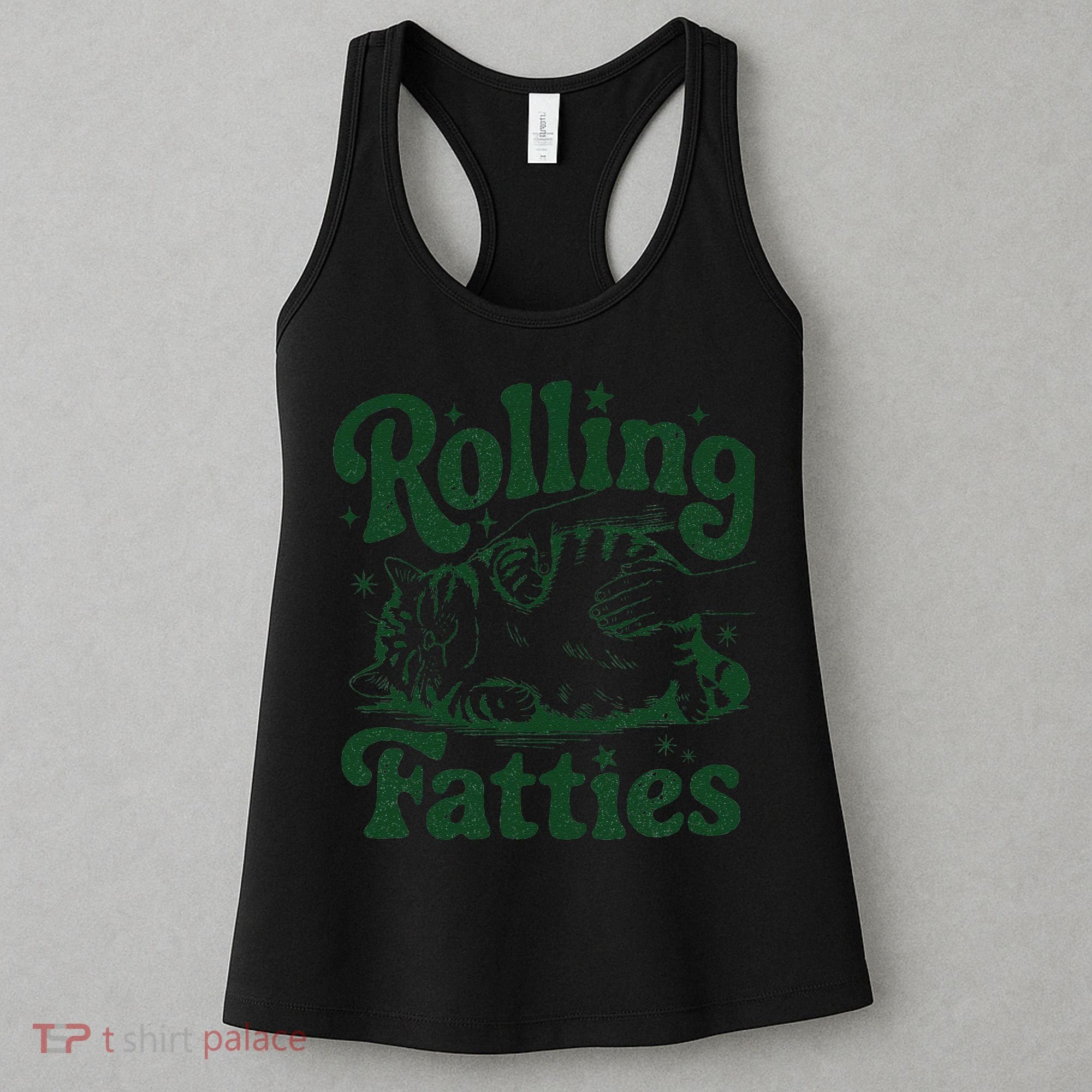 Rolling Fatties Cat Funny Cute Cat Lover Kitten Owner Kitty Women's Tank Top