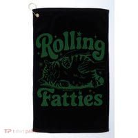 Rolling Fatties Cat Funny Cute Cat Lover Kitten Owner Kitty Golf Towel thumb 0