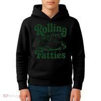 Rolling Fatties Cat Funny Cute Cat Lover Kitten Owner Kitty Kids Hoodie thumb 4