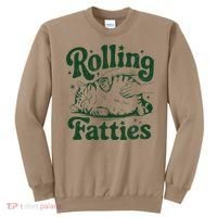 Rolling Fatties Cat Funny Cute Cat Lover Kitten Owner Kitty Sweatshirt thumb 0