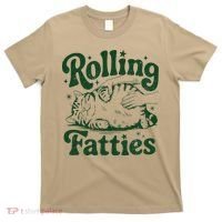 Rolling Fatties Cat Funny Cute Cat Lover Kitten Owner Kitty T-Shirt thumb 0