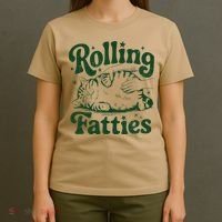 Rolling Fatties Cat Funny Cute Cat Lover Kitten Owner Kitty T-Shirt thumb 4