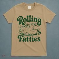Rolling Fatties Cat Funny Cute Cat Lover Kitten Owner Kitty T-Shirt thumb 5