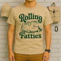 Rolling Fatties Cat Funny Cute Cat Lover Kitten Owner Kitty T-Shirt thumb 6