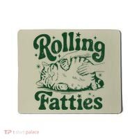 Rolling Fatties Cat Funny Cute Cat Lover Kitten Owner Kitty Mousepad thumb 0