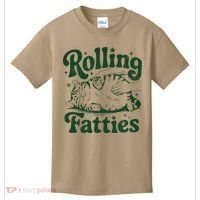 Rolling Fatties Cat Funny Cute Cat Lover Kitten Owner Kitty Kids T-Shirt thumb 0