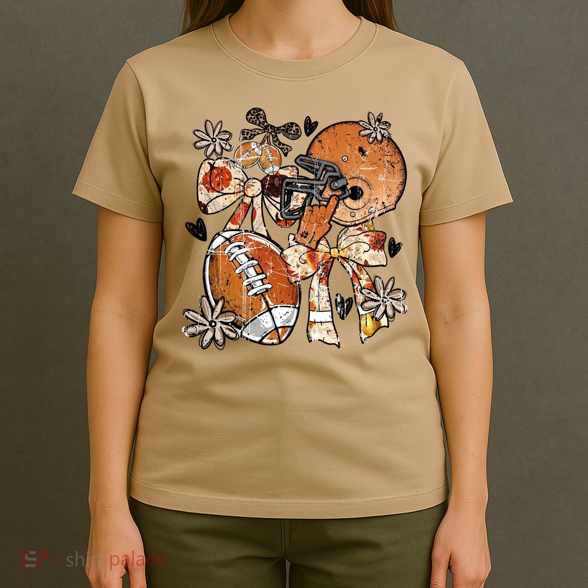 Retro Football Coquette Vintage Game Day T-Shirt