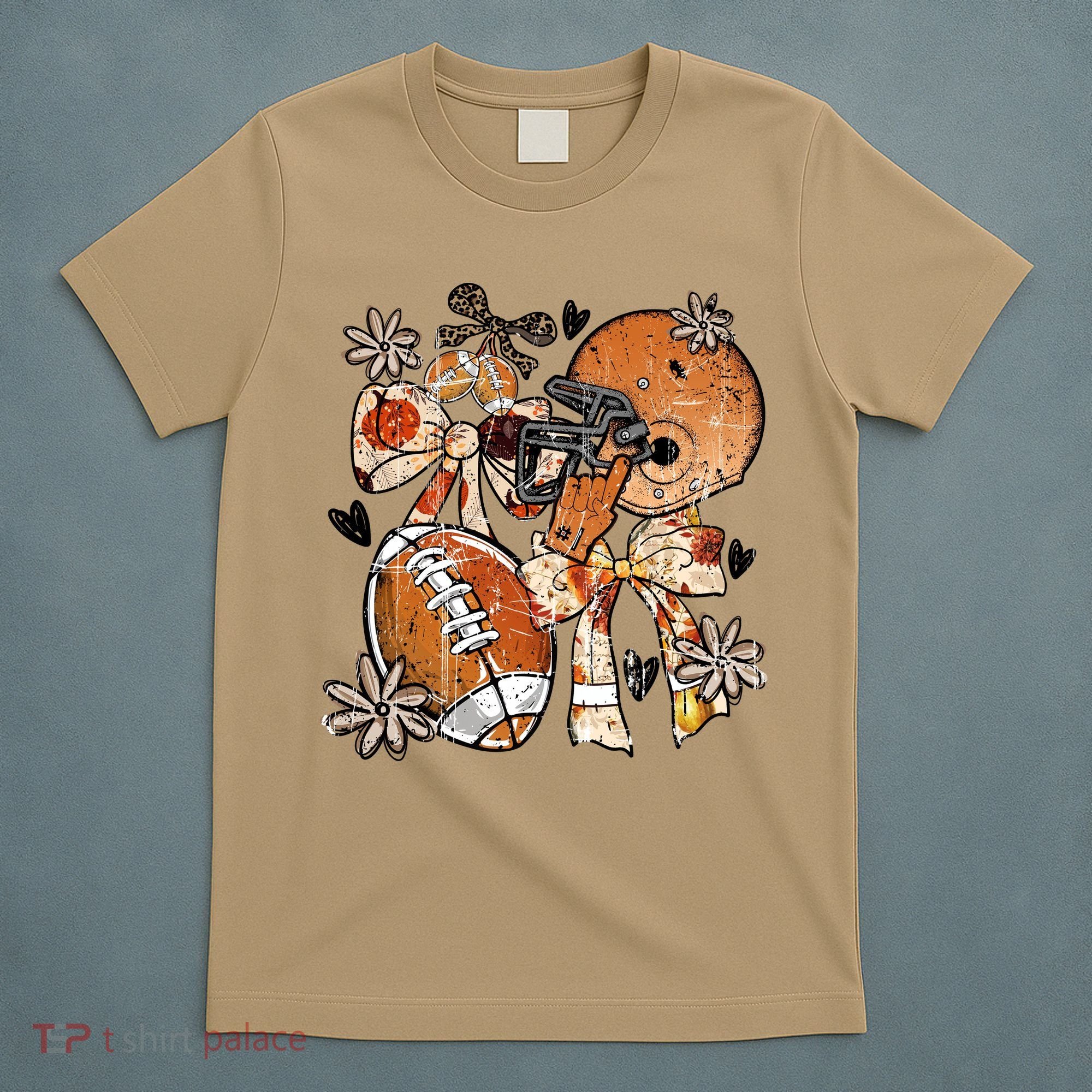 Retro Football Coquette Vintage Game Day T-Shirt