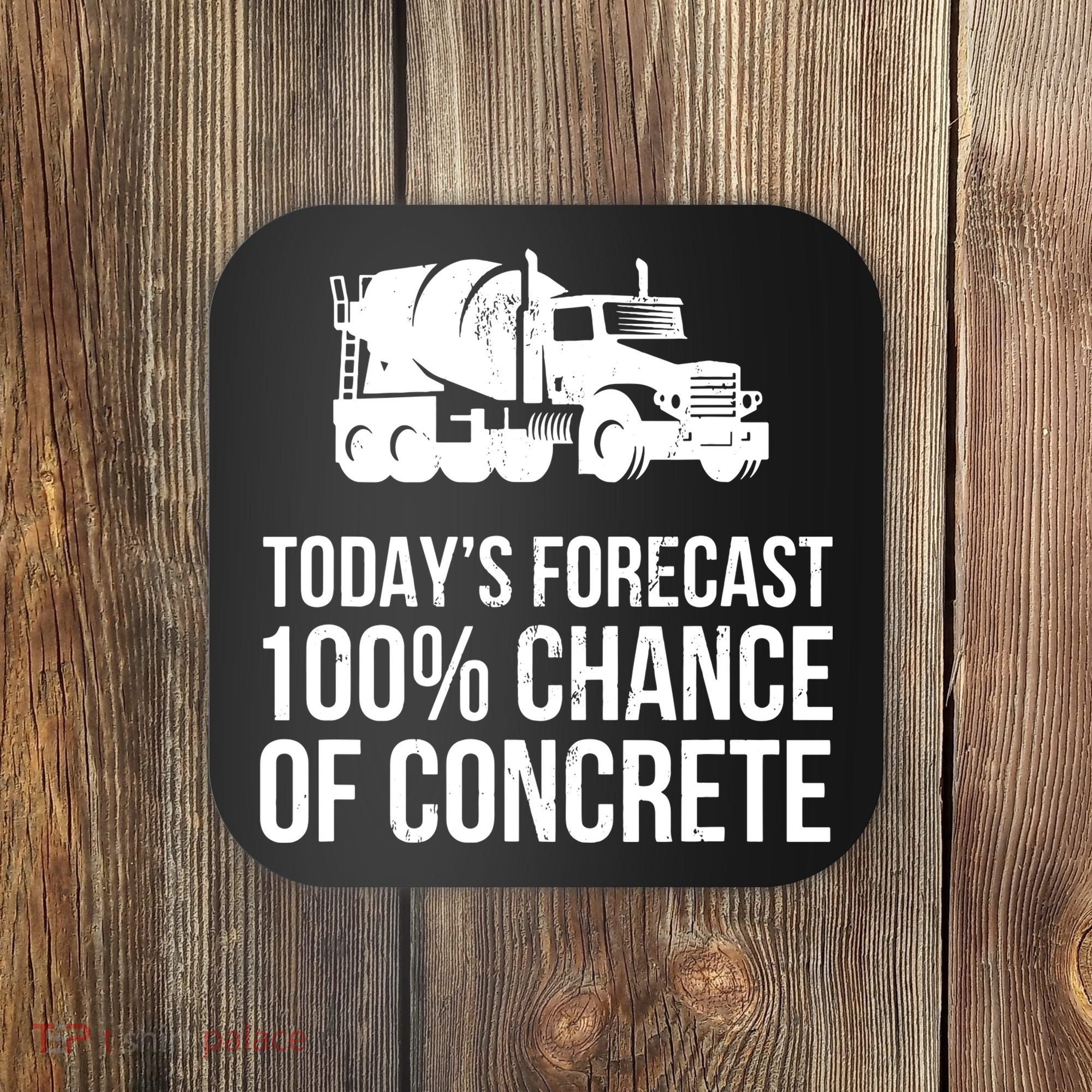 Retro Funny Concrete Worker Gift Construction Worker Gag Pun Coaster