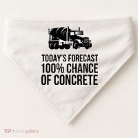 Retro Funny Concrete Worker Gift Construction Worker Gag Pun USA-Made Doggie Bandana thumb 0