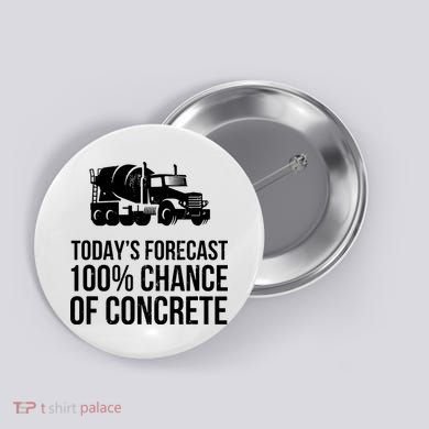 Retro Funny Concrete Worker Gift Construction Worker Gag Pun Button