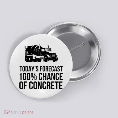 Retro Funny Concrete Worker Gift Construction Worker Gag Pun Button