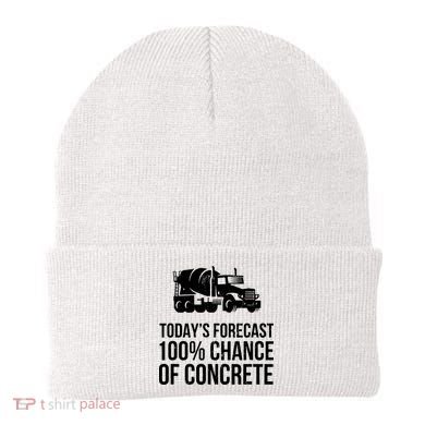 Retro Funny Concrete Worker Gift Construction Worker Gag Pun Beanie