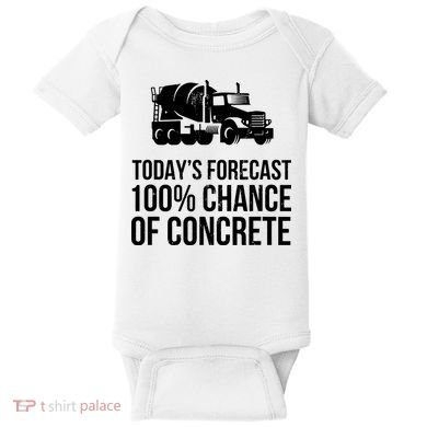 Retro Funny Concrete Worker Gift Construction Worker Gag Pun Baby Bodysuit