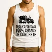Retro Funny Concrete Worker Gift Construction Worker Gag Pun Tank Top thumb 3