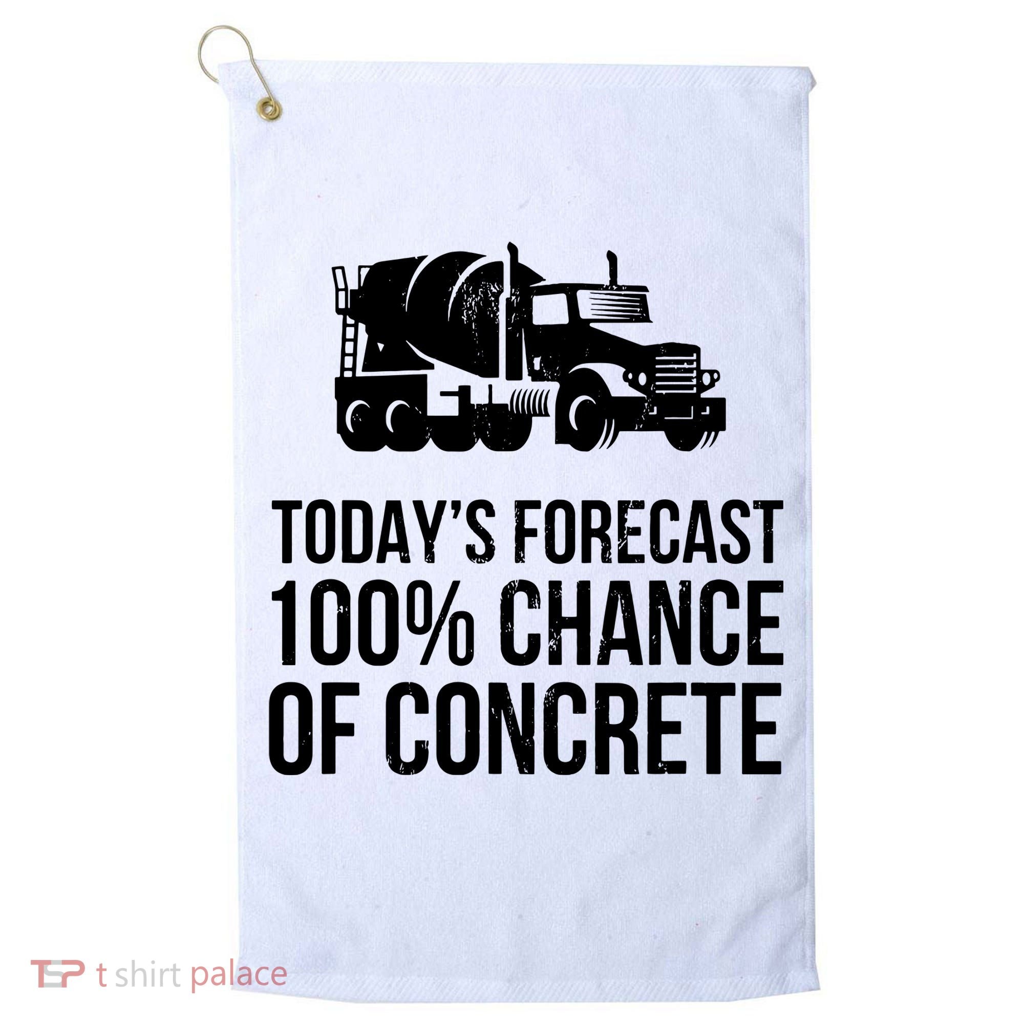 Retro Funny Concrete Worker Gift Construction Worker Gag Pun Golf Towel