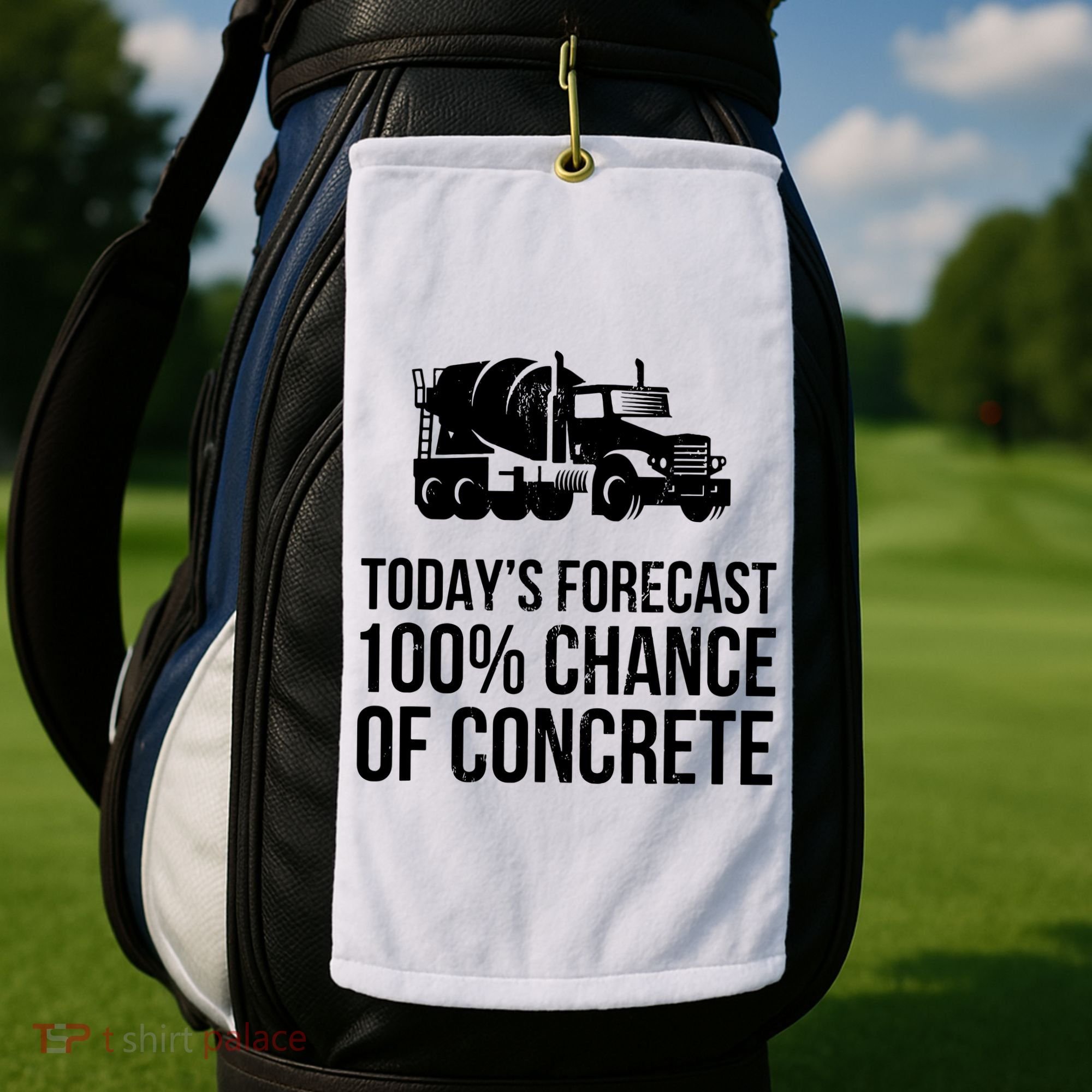 Retro Funny Concrete Worker Gift Construction Worker Gag Pun Golf Towel