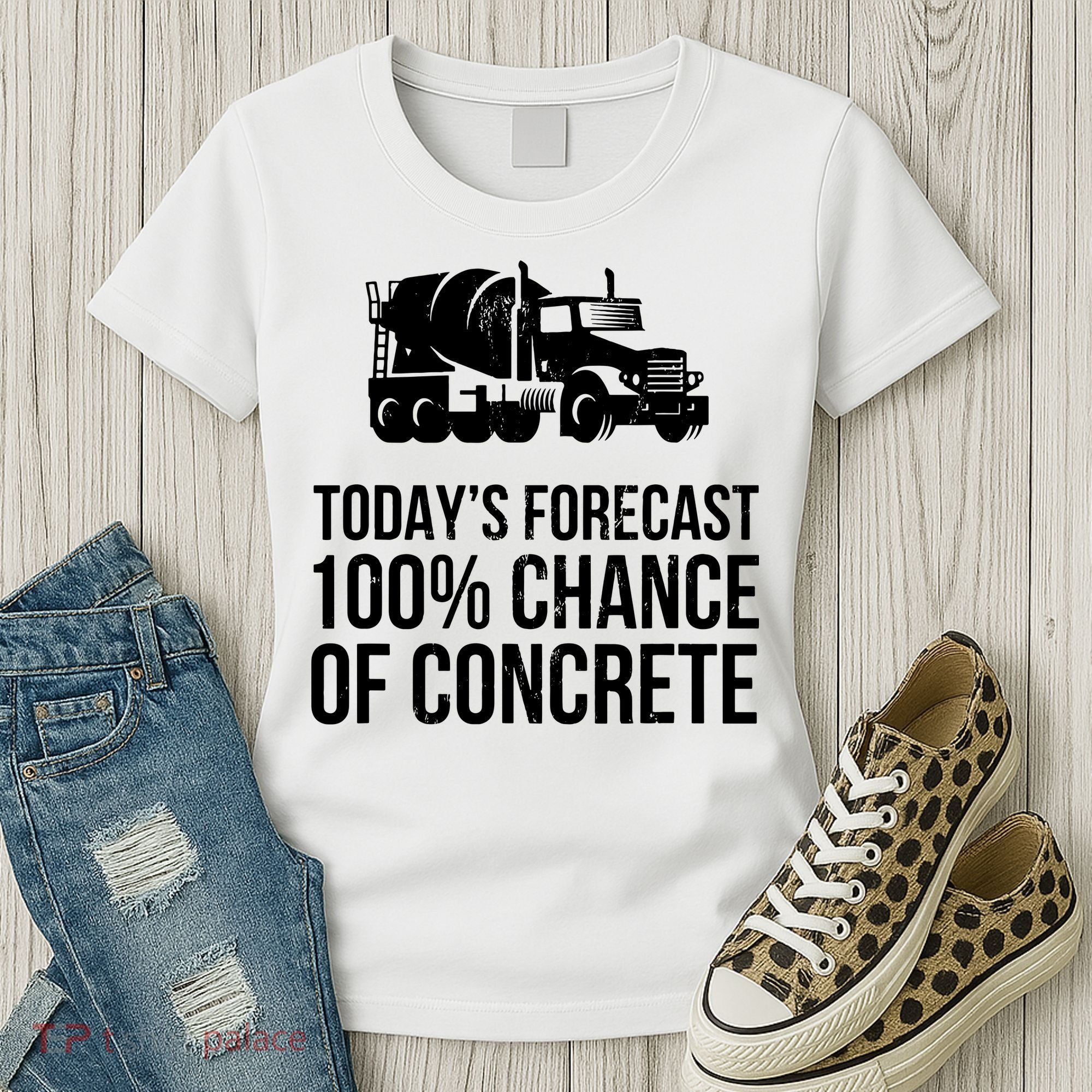 Retro Funny Concrete Worker Gift Construction Worker Gag Pun Women's T-Shirt