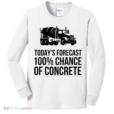 Retro Funny Concrete Worker Gift Construction Worker Gag Pun Kids Long Sleeve Shirt