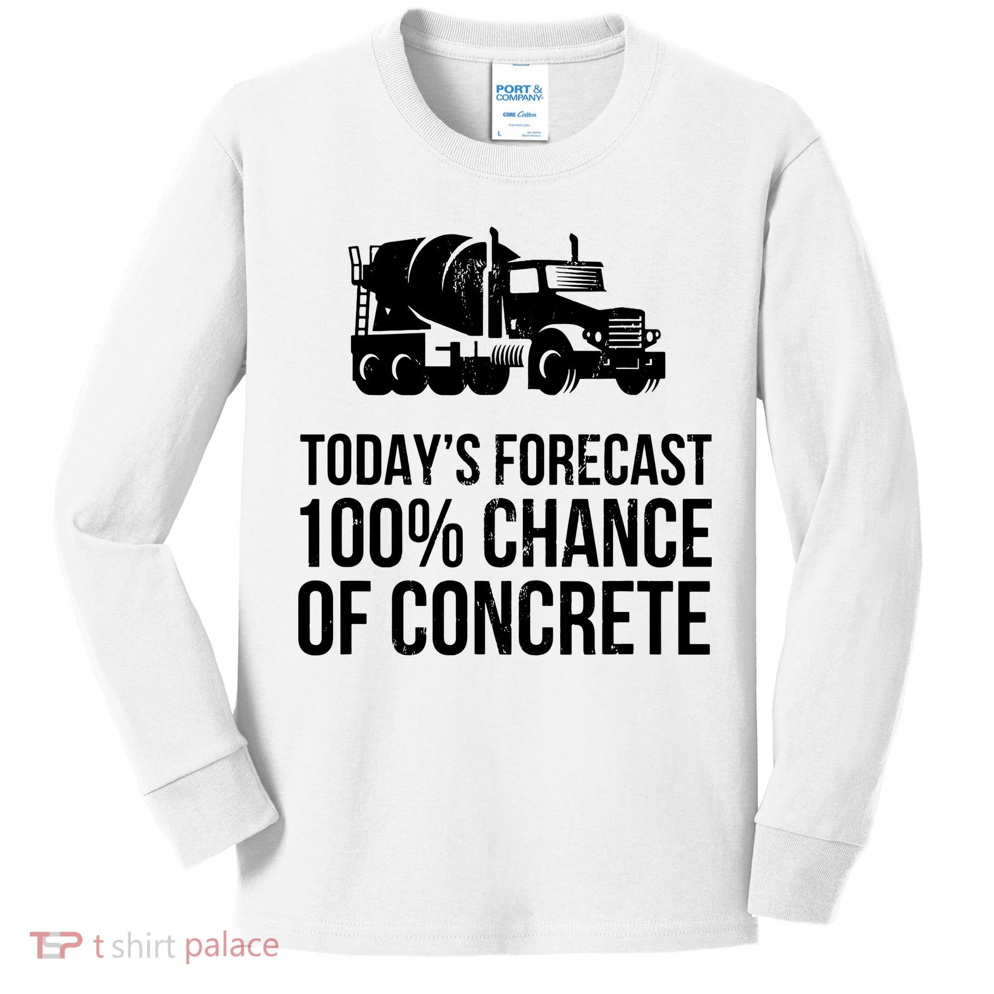 Retro Funny Concrete Worker Gift Construction Worker Gag Pun Kids Long Sleeve Shirt