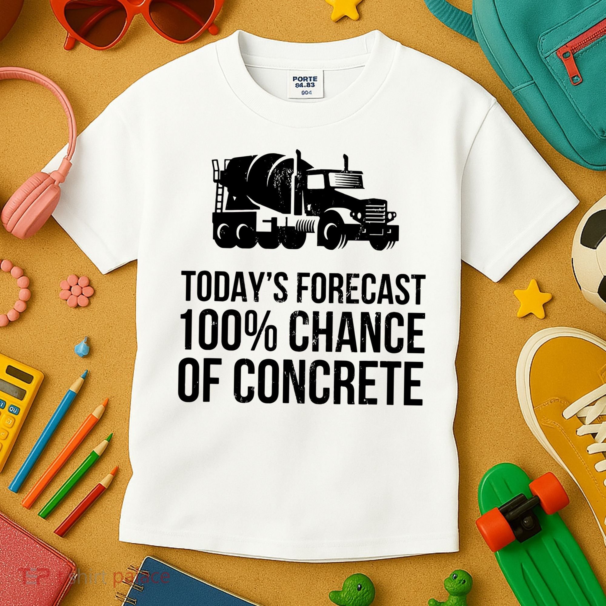 Retro Funny Concrete Worker Gift Construction Worker Gag Pun Kids T-Shirt