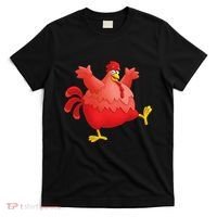 Red Fat Chubby Chicken Bird Cock Cartoon Art T-Shirt thumb 0