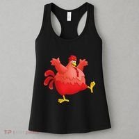 Red Fat Chubby Chicken Bird Cock Cartoon Art Women's Tank Top thumb 3