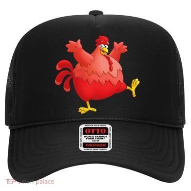 Red Fat Chubby Chicken Bird Cock Cartoon Art Hat