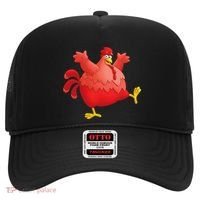 Red Fat Chubby Chicken Bird Cock Cartoon Art Hat thumb 0