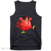 Red Fat Chubby Chicken Bird Cock Cartoon Art Tank Top thumb 0