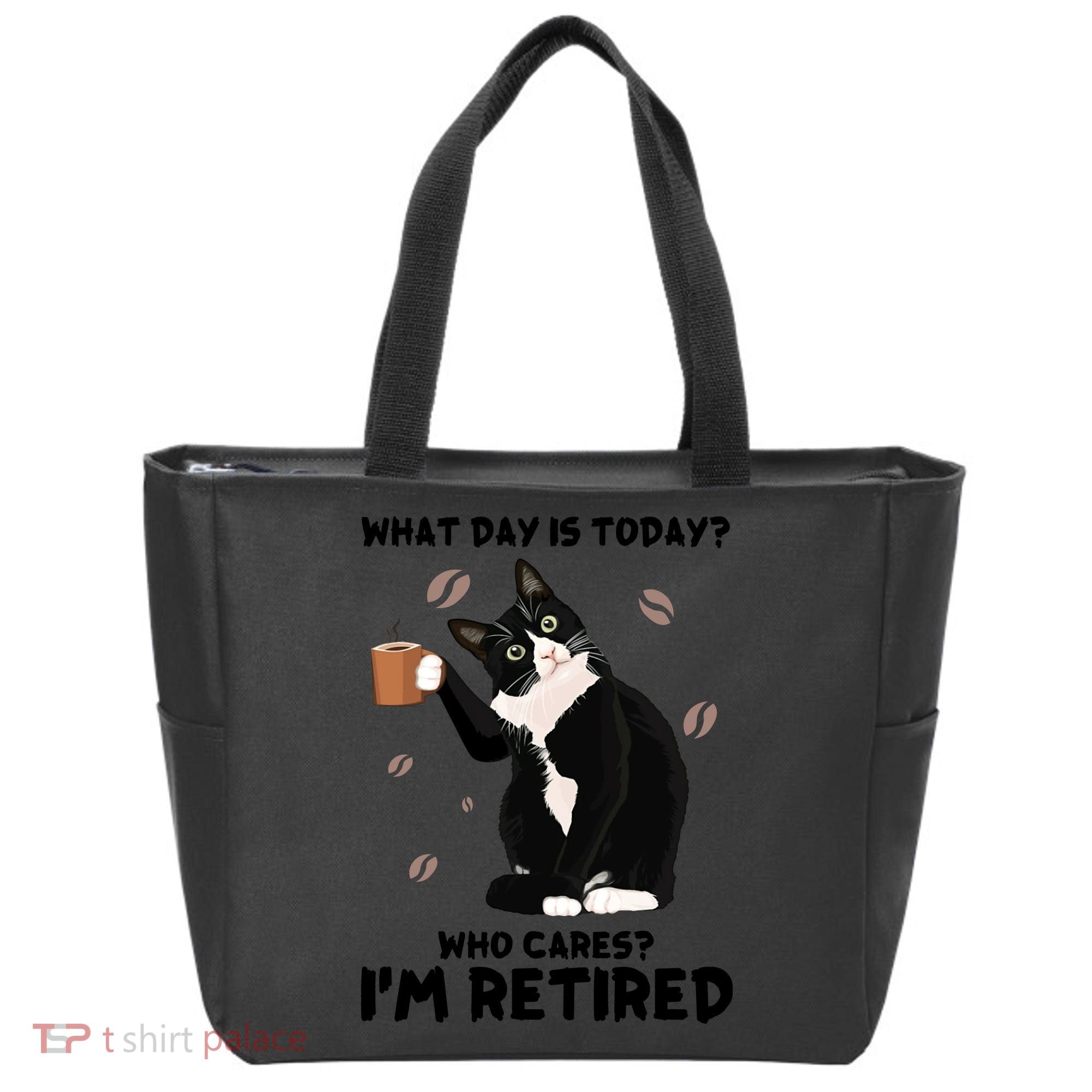 Retired Funny Cat Retirement Tote Bag
