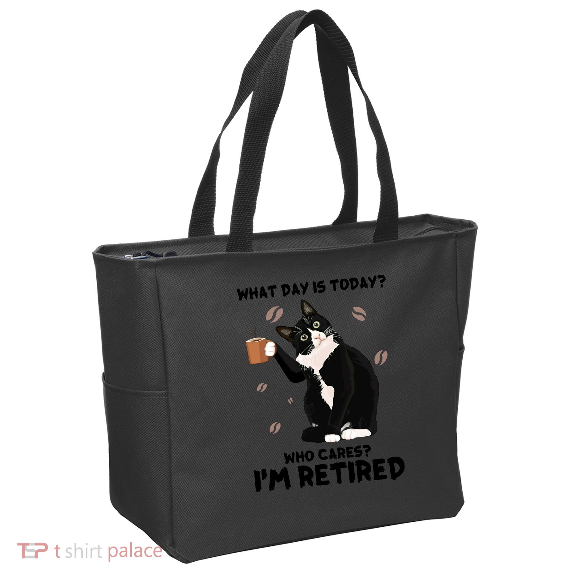 Retired Funny Cat Retirement Tote Bag