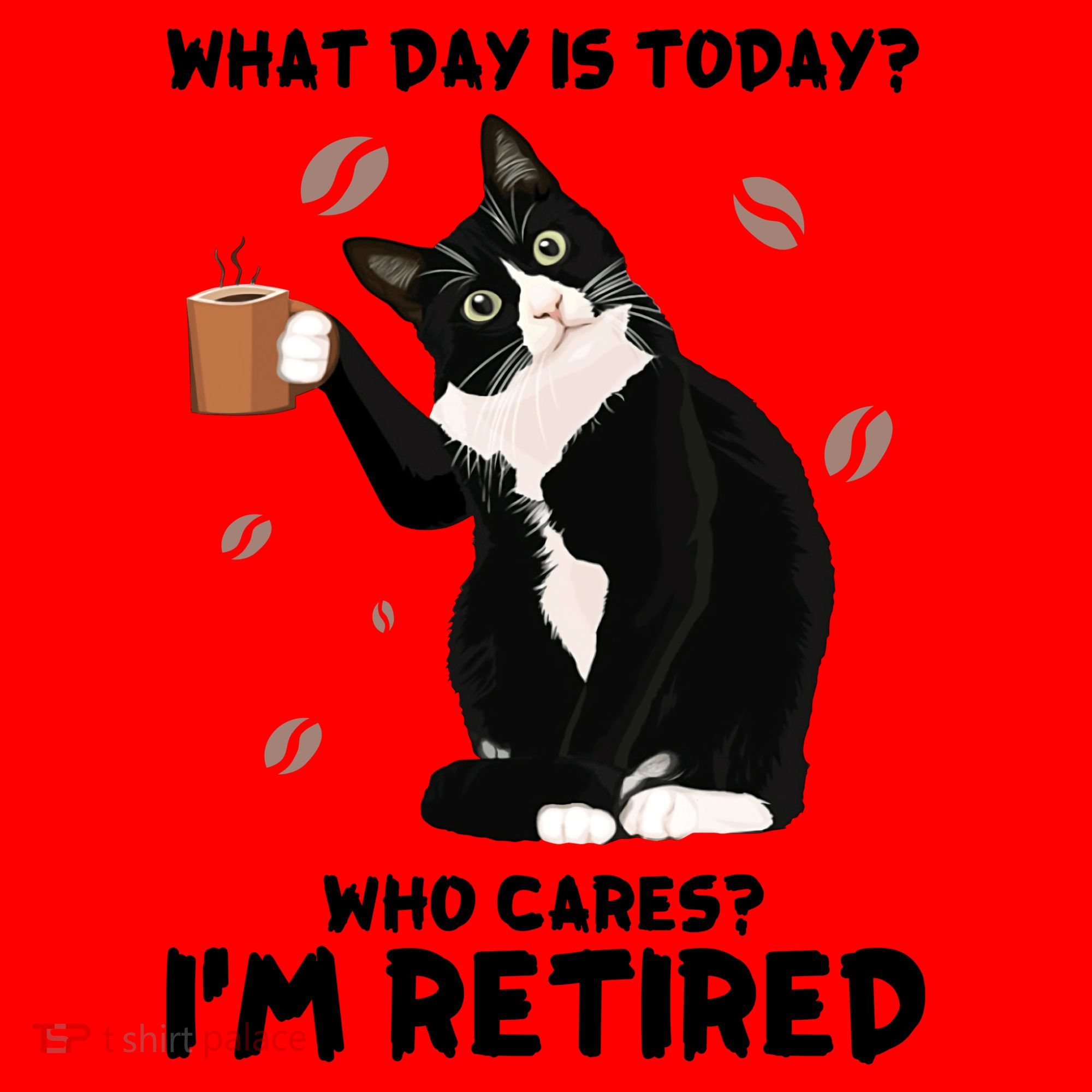 Retired Funny Cat Retirement Santa Hat