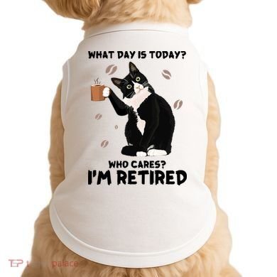 Retired Funny Cat Retirement Doggie Tank