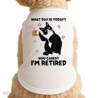 Retired Funny Cat Retirement Doggie Tank thumb 0