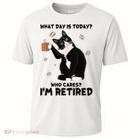 Retired Funny Cat Retirement Cooling Performance Crew T-Shirt thumb 0