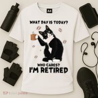 Retired Funny Cat Retirement Cooling Performance Crew T-Shirt thumb 3