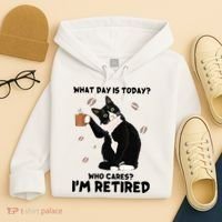 Retired Funny Cat Retirement Hoodie thumb 4