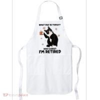 Retired Funny Cat Retirement Apron thumb 0