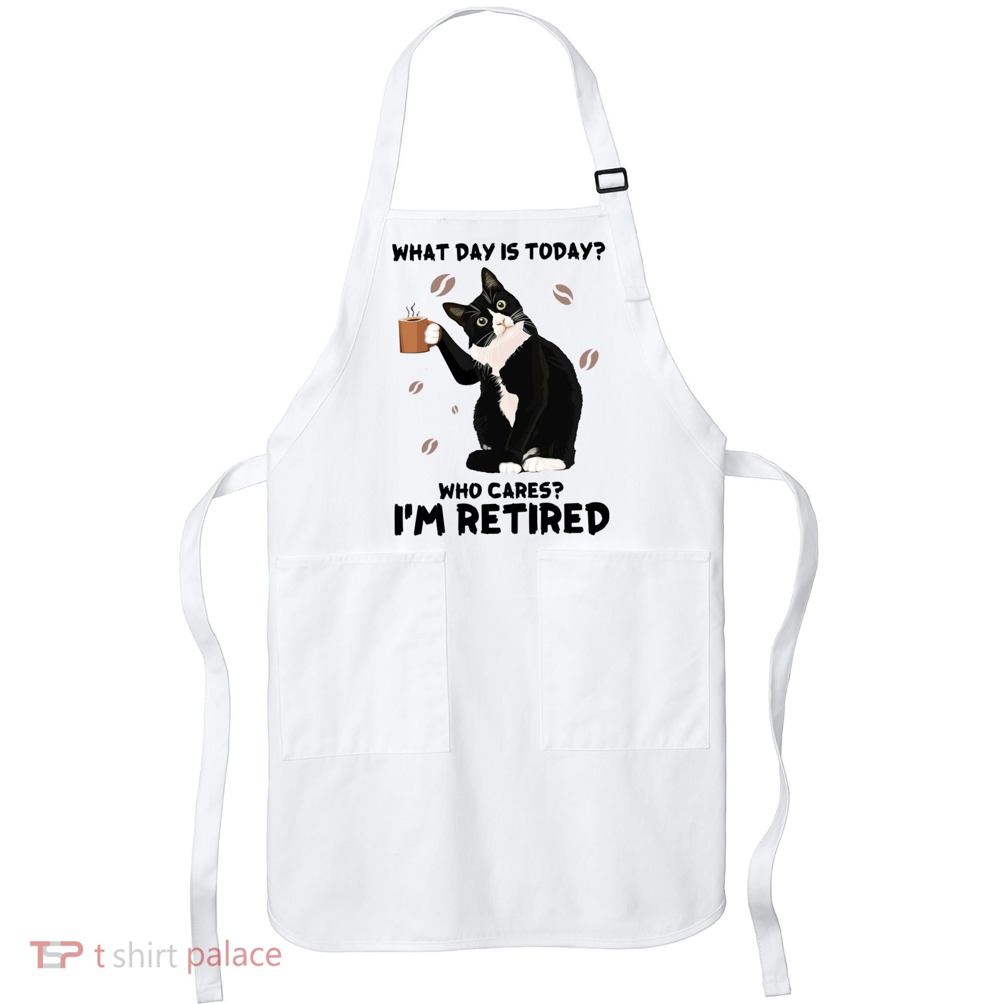 Retired Funny Cat Retirement Apron